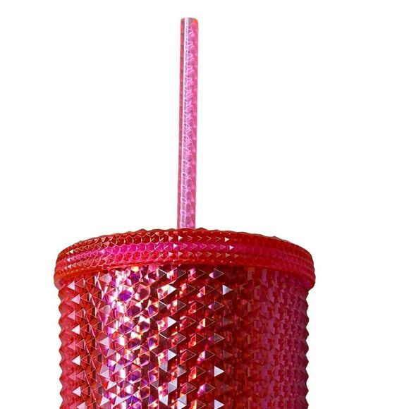 NWT Starbucks Rare Hot Pink Studded Tumbler - Picture 2 of 4